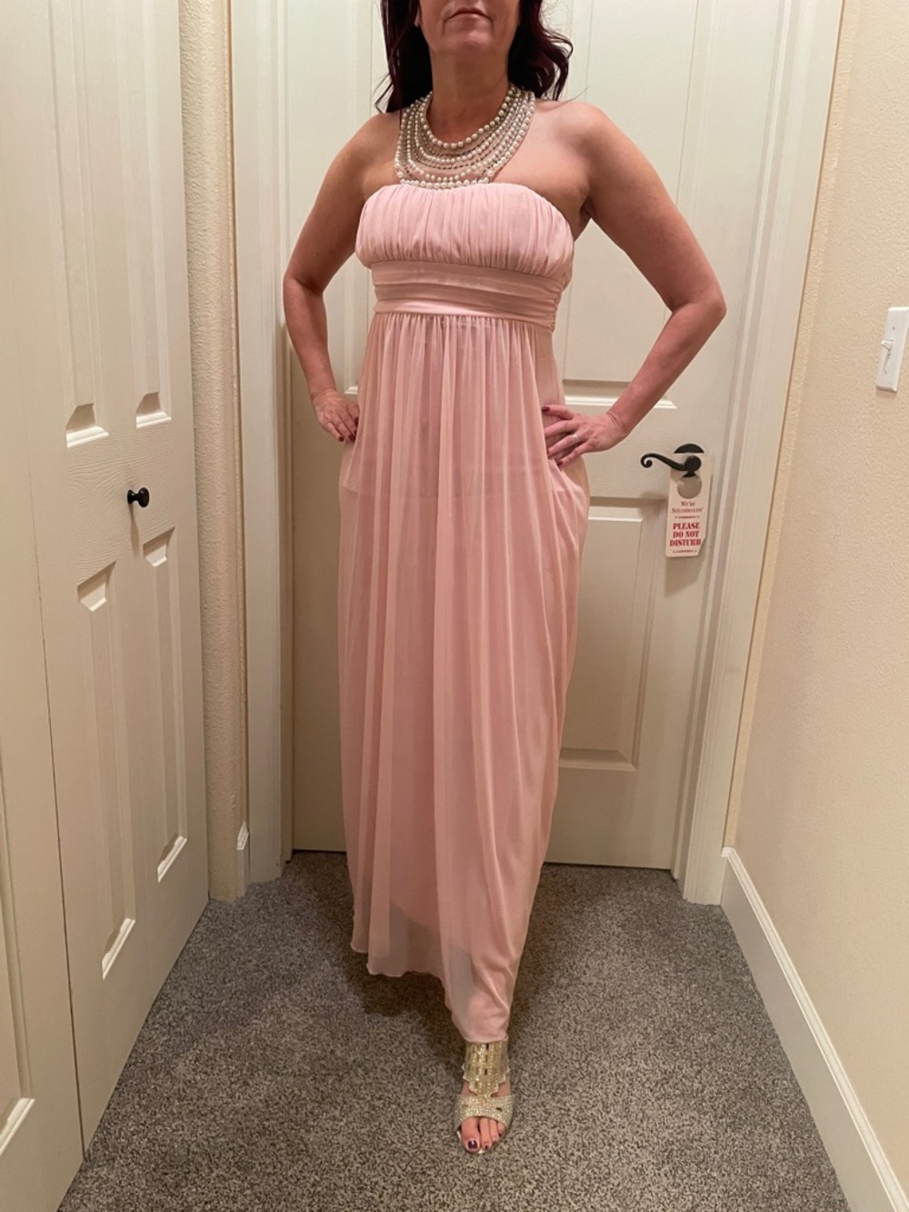 City Triangle Blush Pink Maxi Gown